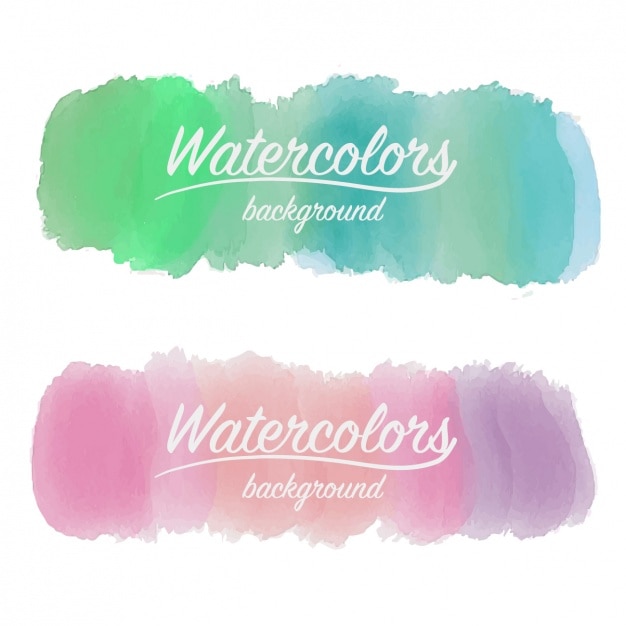 Free vector watercolor brush strokes design