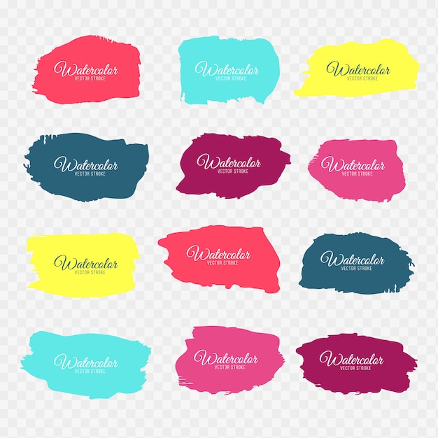 Free vector watercolor brush strokes