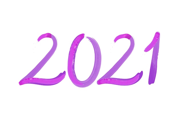 Watercolor brushstroke new year 2021 background