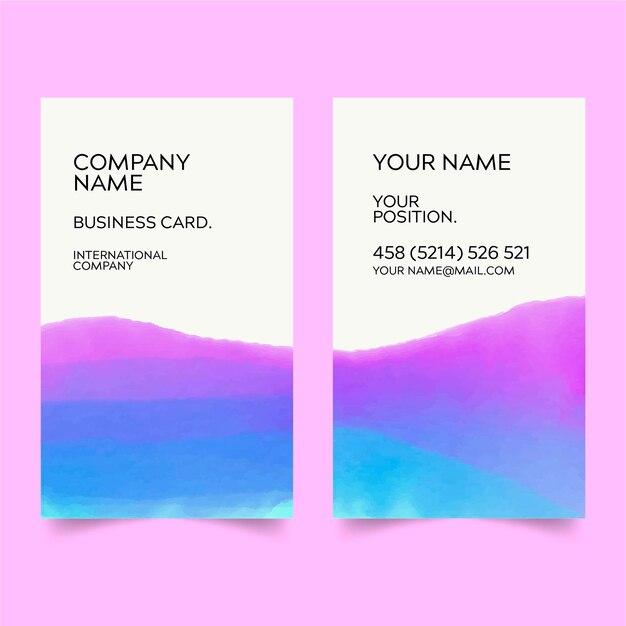 Free vector watercolor business card