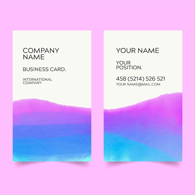 Watercolor business card