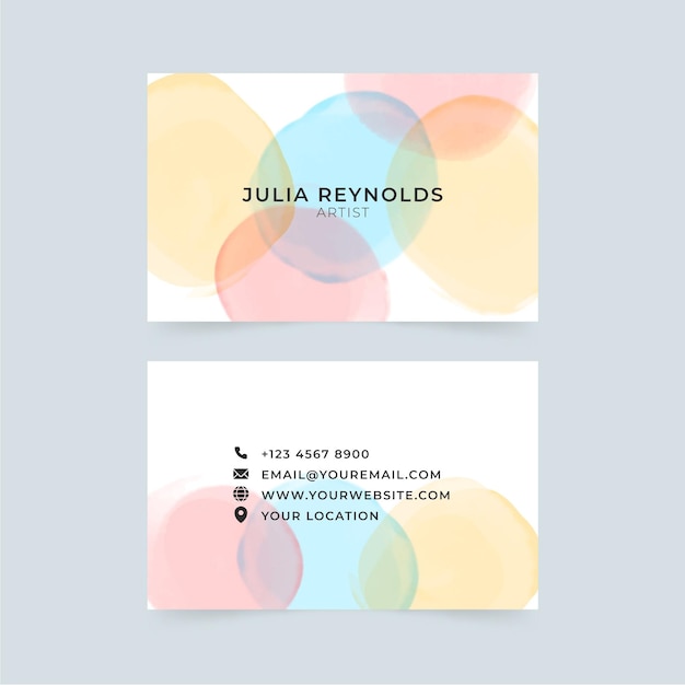 Watercolor business card