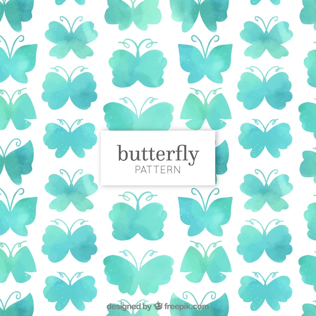 Watercolor butterflies pattern