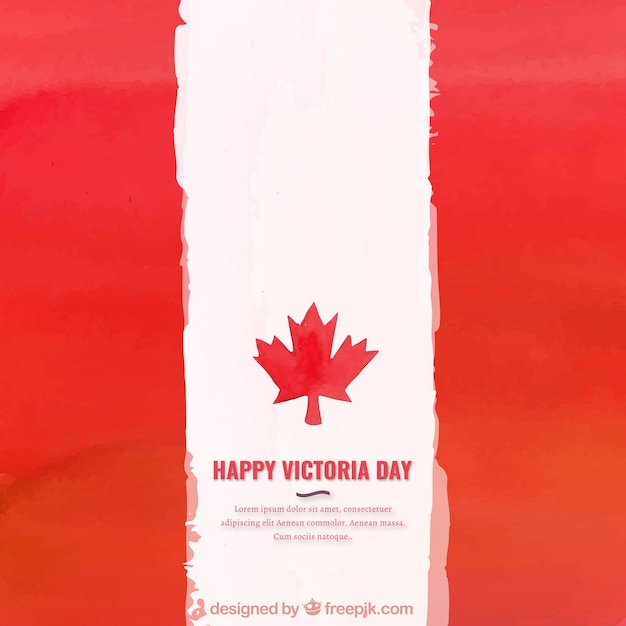 Free vector watercolor canada flag background