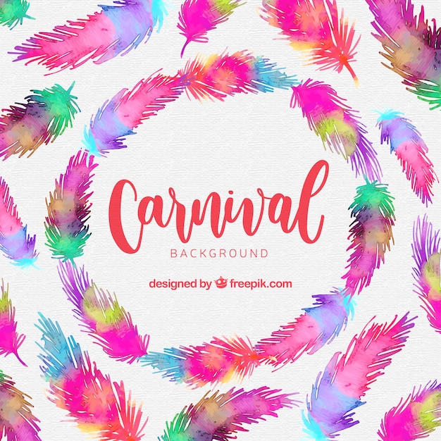 Watercolor carnival background