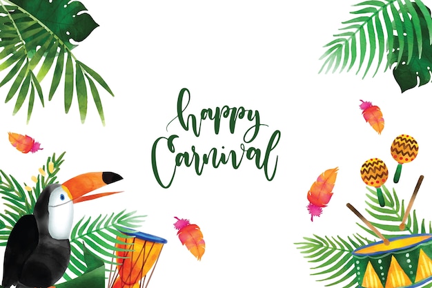 Watercolor carnival background