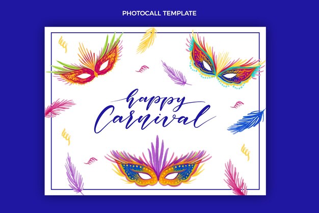 Watercolor carnival photocall template