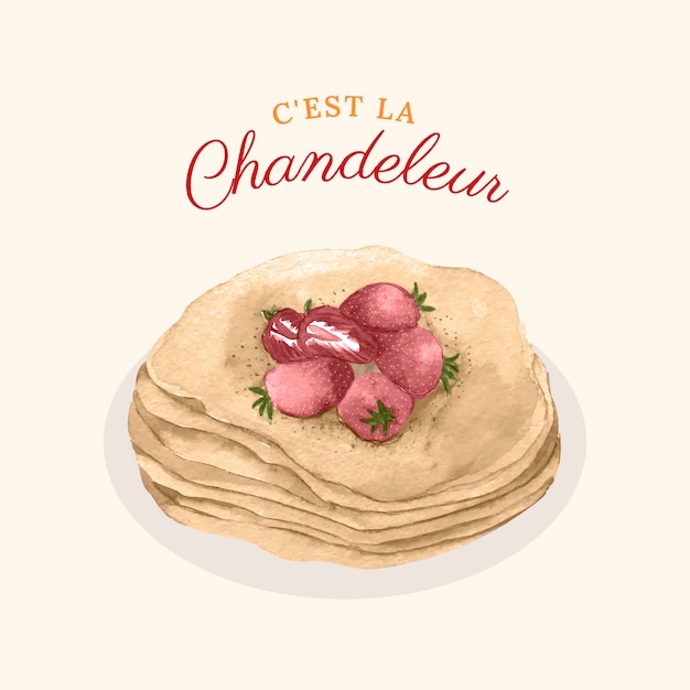 Акварельная иллюстрация Chandeleur