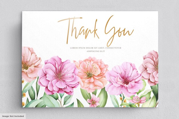 Watercolor cherry blossom invitation card set