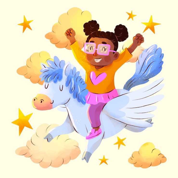 Free Vector watercolor children book illustration