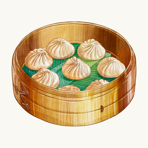 Акварельная иллюстрация китайской кухни