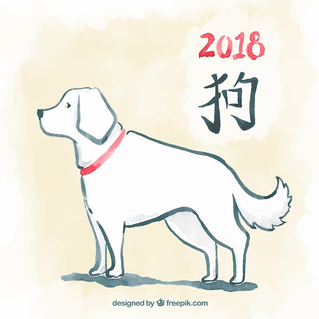 水彩中国の新年の背景