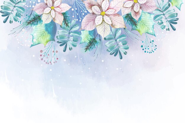 Watercolor christmas background theme