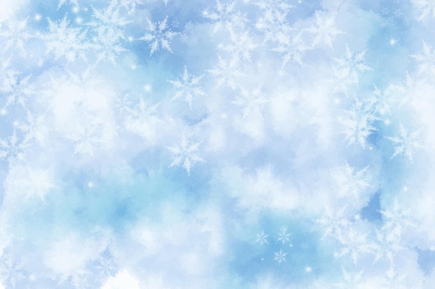 Free vector watercolor christmas background with ice