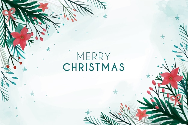 Watercolor christmas background