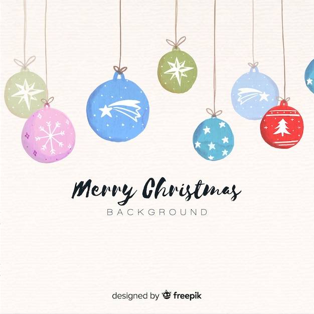 Free vector watercolor christmas background