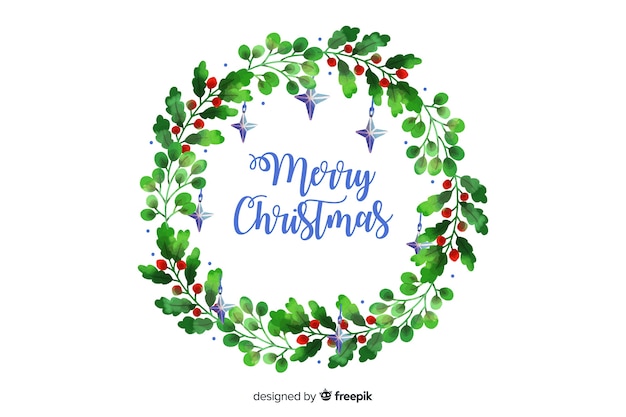 Free vector watercolor christmas background