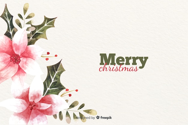 Free vector watercolor christmas background