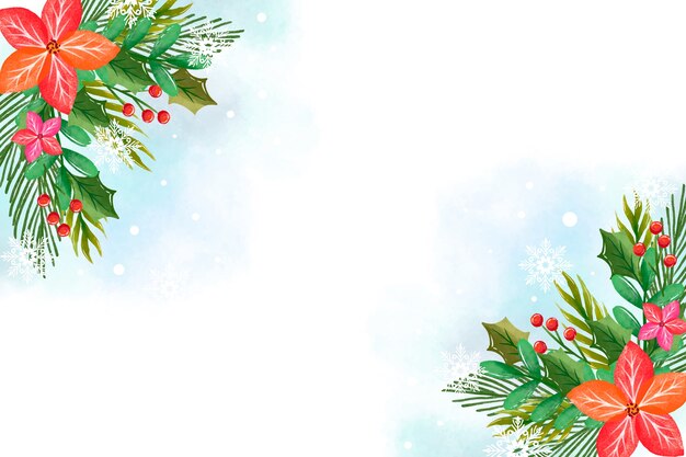 Watercolor christmas background