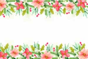 Free vector watercolor christmas background