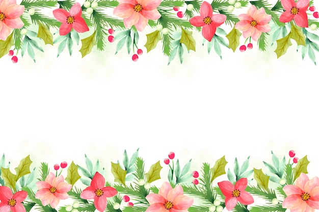 Watercolor christmas background