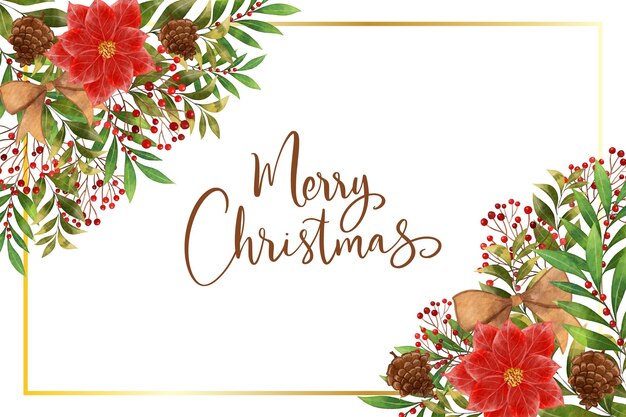 Watercolor christmas background