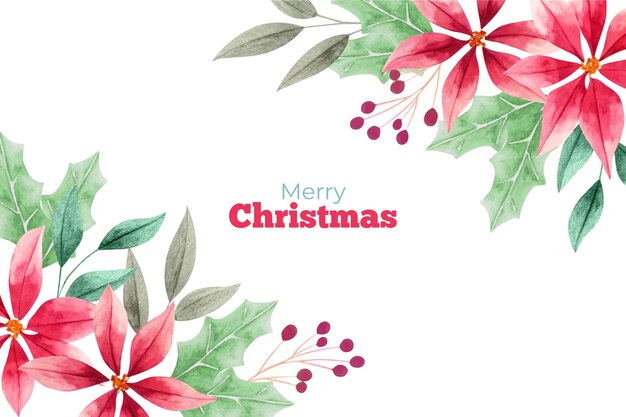 Watercolor christmas background