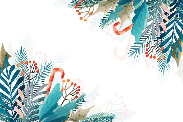 Free vector watercolor christmas background