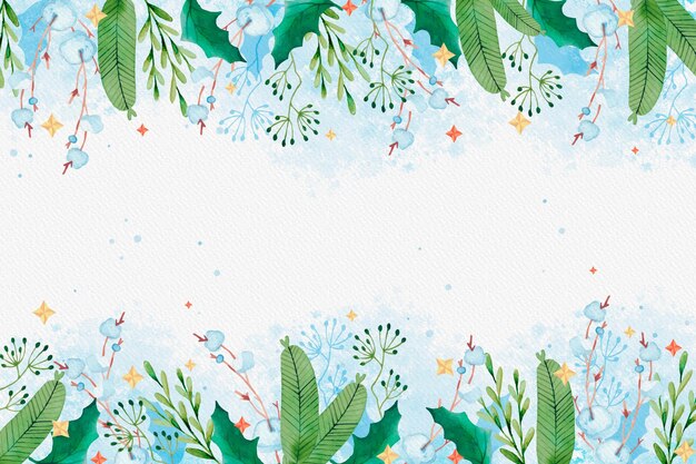 Watercolor christmas background