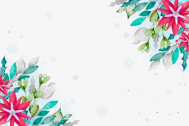 Free vector watercolor christmas background