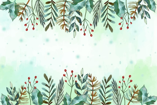 Free vector watercolor christmas background