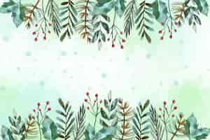 Free vector watercolor christmas background