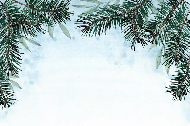 Watercolor christmas background