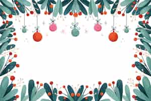 Free vector watercolor christmas background