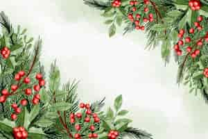 Free vector watercolor christmas background