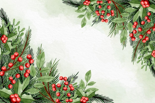 Watercolor christmas background