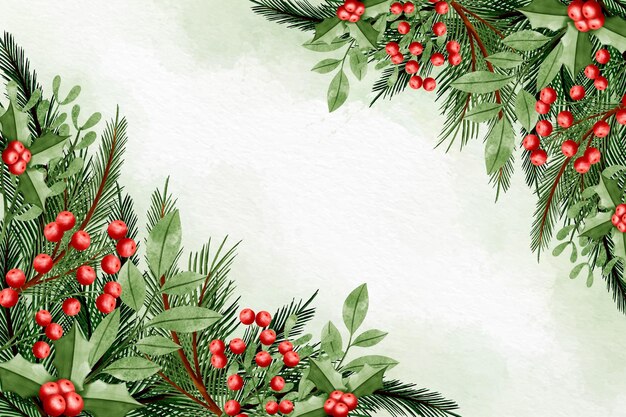 Watercolor christmas background