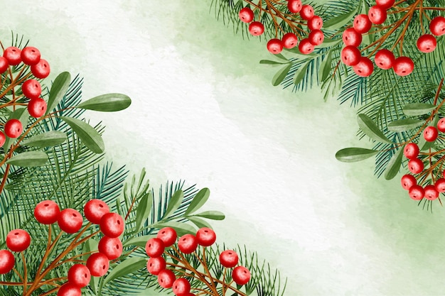 Watercolor christmas background