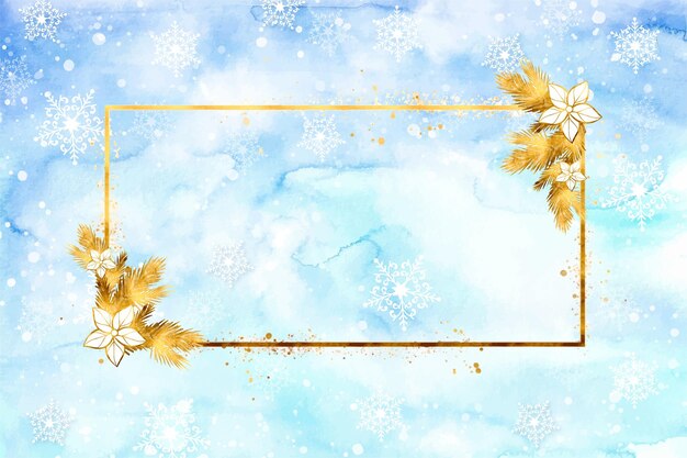 Watercolor christmas background