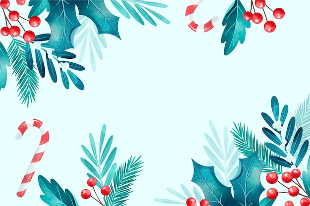 Watercolor christmas background