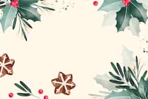 Free vector watercolor christmas background