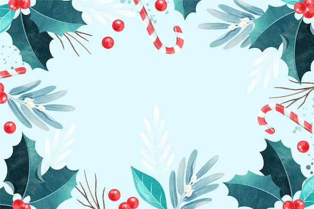 Watercolor christmas background