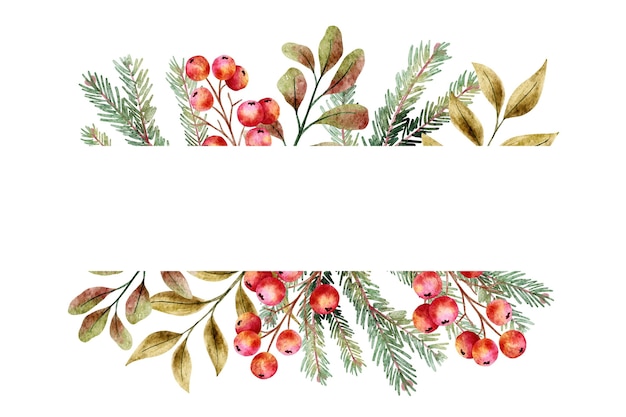 Watercolor christmas background