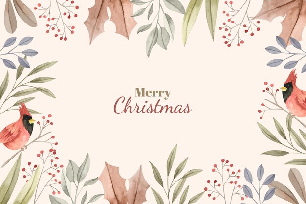 Watercolor christmas background