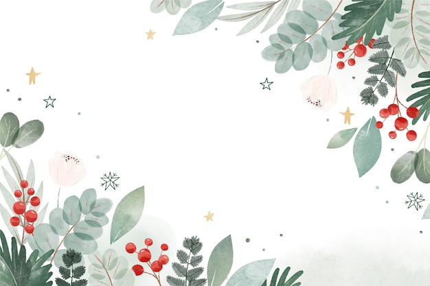 Watercolor christmas background