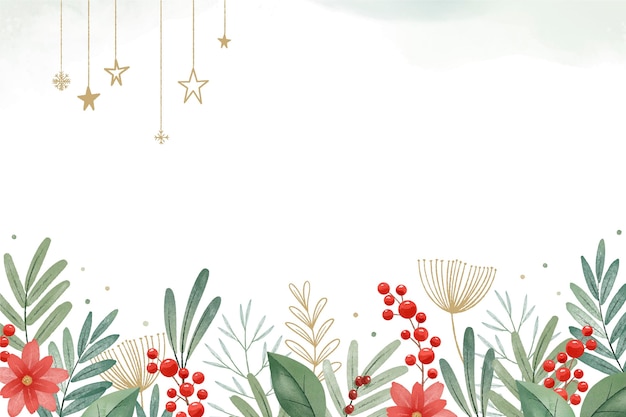 Free vector watercolor christmas background