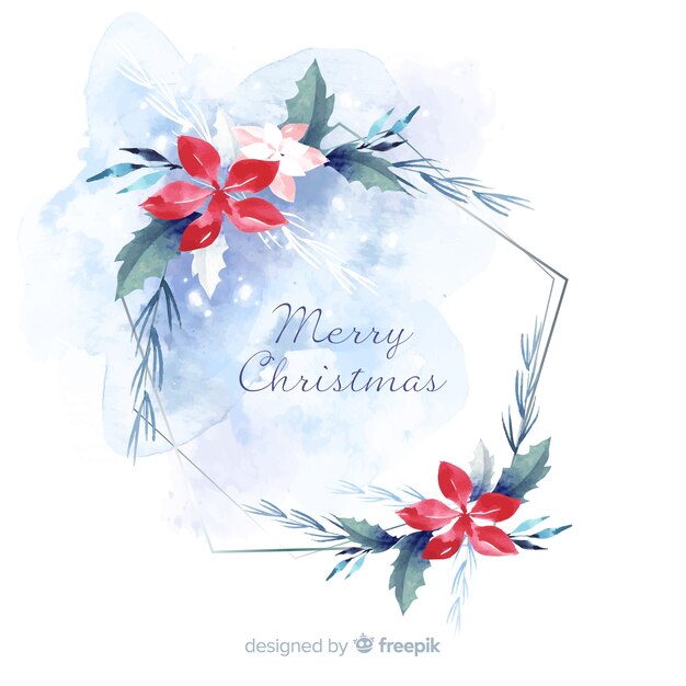 Watercolor christmas decoration wallpaper