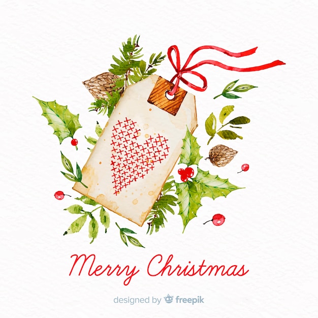 Watercolor christmas decoration