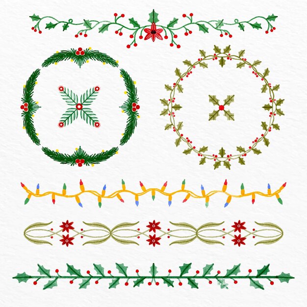 Watercolor christmas decoration