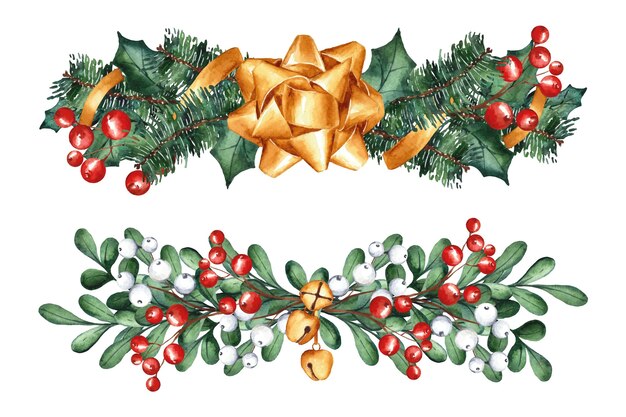 Watercolor christmas decoration